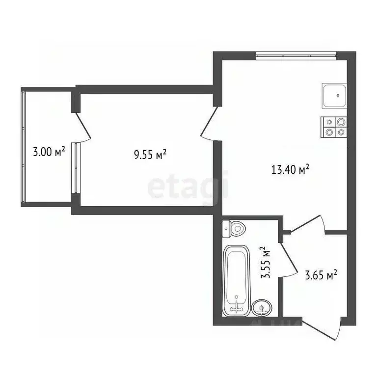 1-к кв. Воронежская область, Воронеж Шилово мкр, ул. Теплоэнергетиков, ... - Фото 2