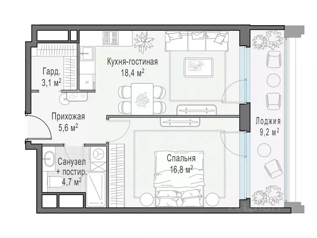 2-к кв. Москва ул. Виктора Маслова, 2 (54.3 м) - Фото 0
