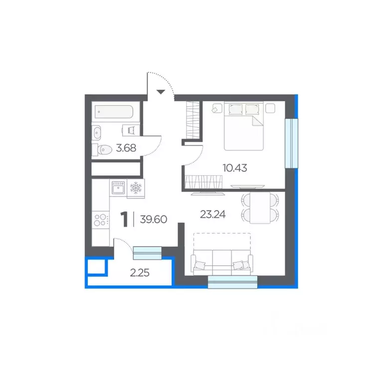 1-к кв. Рязанская область, Рязанский район, Дядьковское с/пос, с. ... - Фото 1
