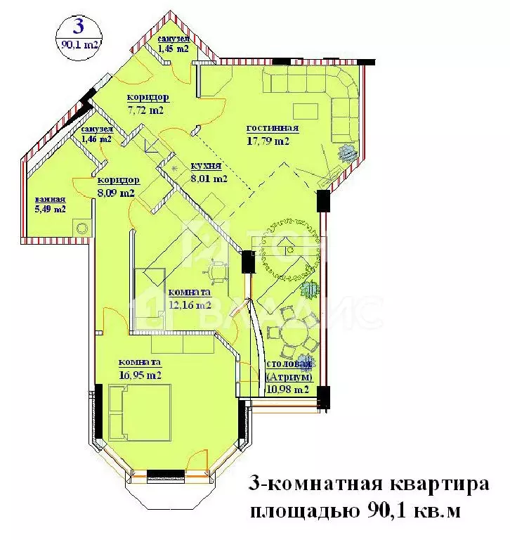 Продается 3-комнатная квартира - Фото 0