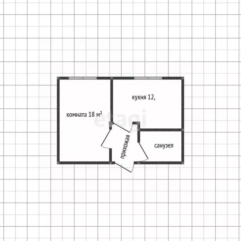 1-к кв. Адыгея, Майкоп ул. Димитрова, 18 (33.9 м) - Фото 1