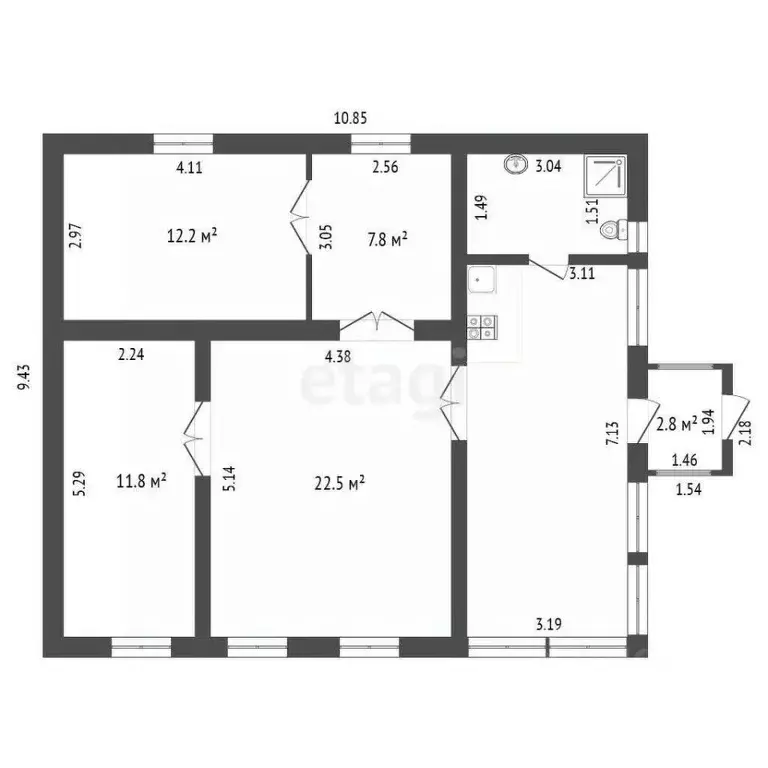 Дом в Крым, Кировский район, с. Льговское ул. Мичурина (84 м) - Фото 2