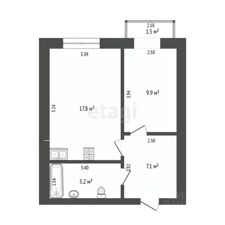 1-к кв. Тюменская область, Тюмень ул. Московский Тракт, 85 (41.5 м) - Фото 2