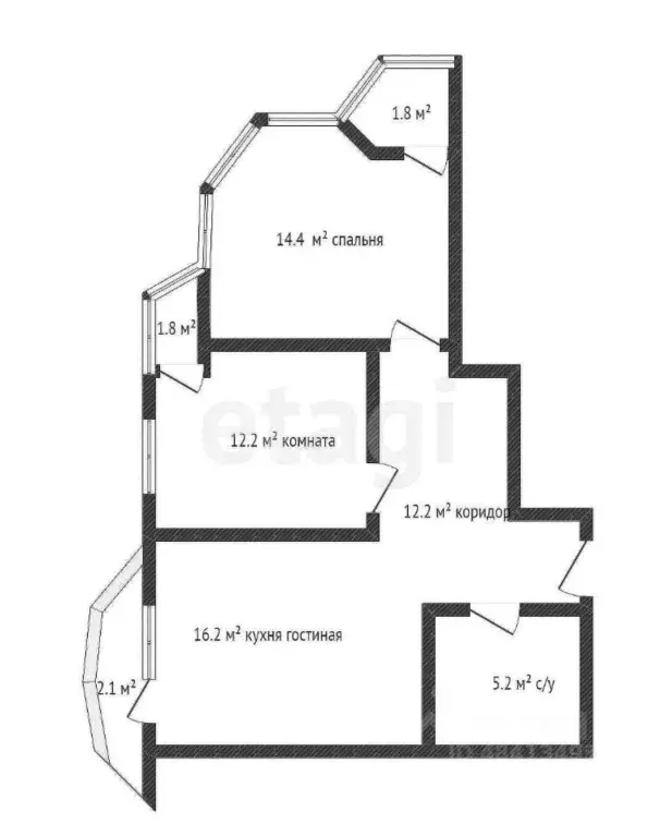 2-к кв. Краснодарский край, Геленджик ул. Прасковеевская, 21 (60.2 м) - Фото 2