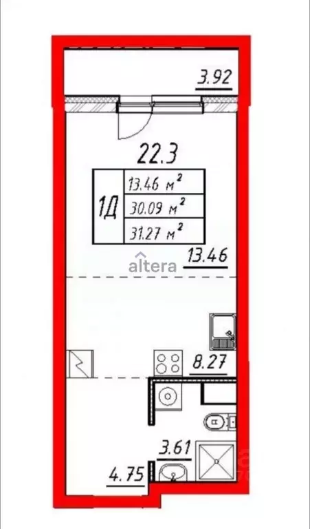 Студия Татарстан, Казань ул. Архитектора Гайнутдинова, 26к5 (30.1 м) - Фото 1