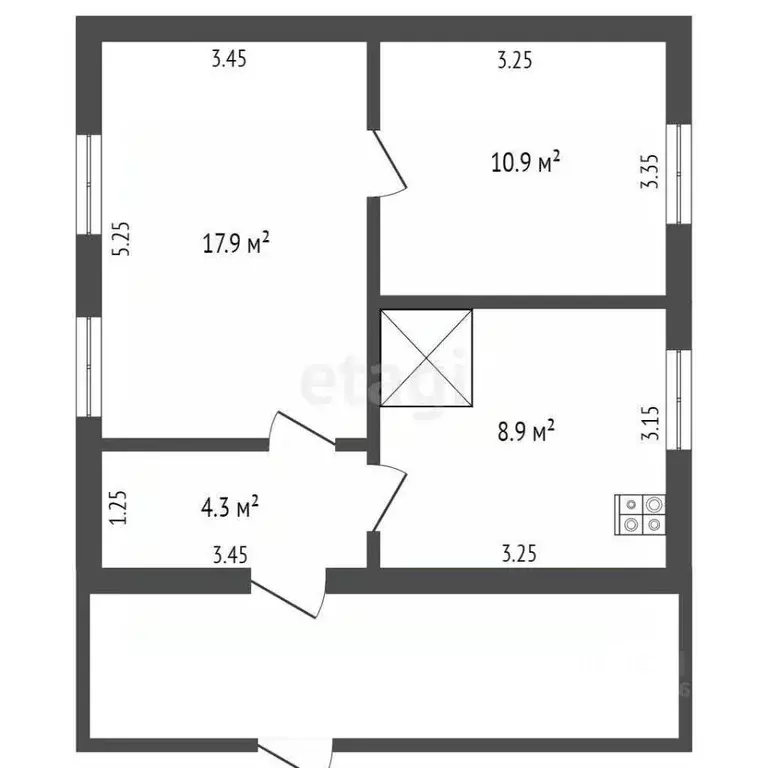 Дом в Пермский край, пос. Куеда ул. Чехова, 4 (42 м) - Фото 2
