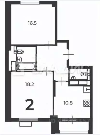 2-к кв. Москва Люблинская ул., 52к1 (60.5 м) - Фото 2