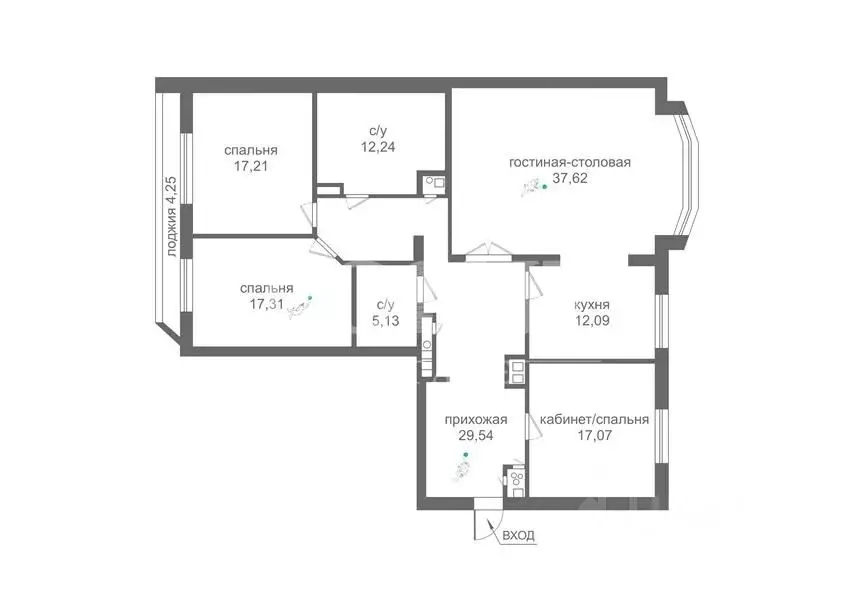 4-к кв. Москва 3-я Тверская-Ямская ул., 44 (145.8 м) - Фото 2