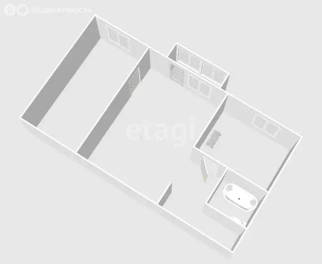 2-комнатная квартира: Южно-Сахалинск, улица Ленина, 172 (42.6 м) - Фото 1