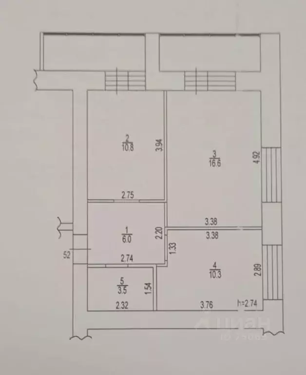 2-к кв. Алтайский край, Барнаул ул. Сергея Семенова, 6 (52.0 м) - Фото 1
