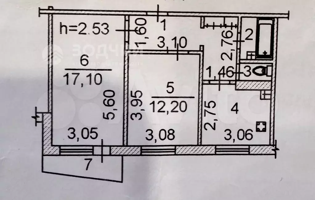 2-к. квартира, 52 м, 2/9 эт. - Фото 0