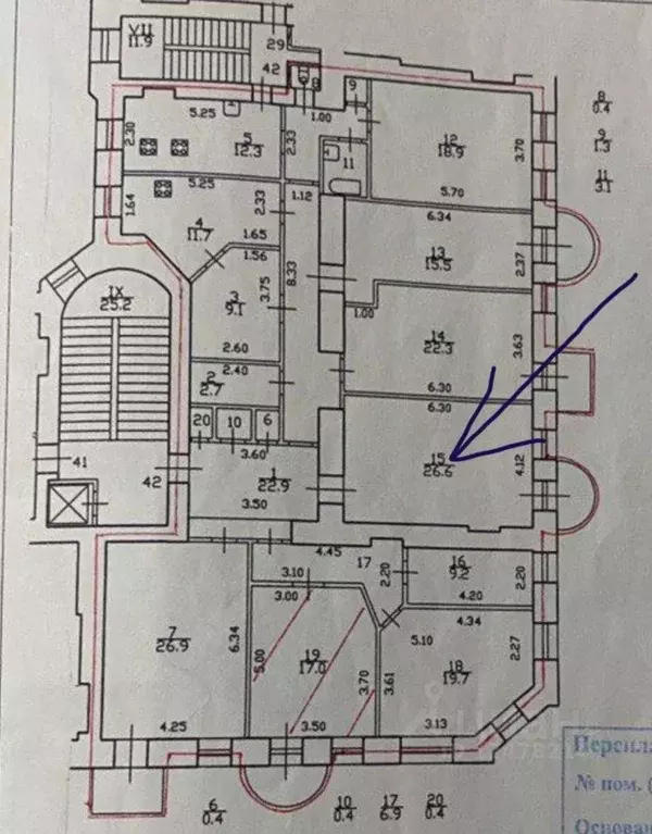 Комната Санкт-Петербург Измайловский просп., 16/30 (26.6 м) - Фото 2