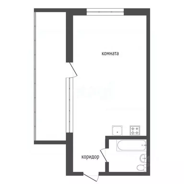 Студия Кемеровская область, Кемерово Ленинградский просп., 14 (22.5 м) - Фото 2
