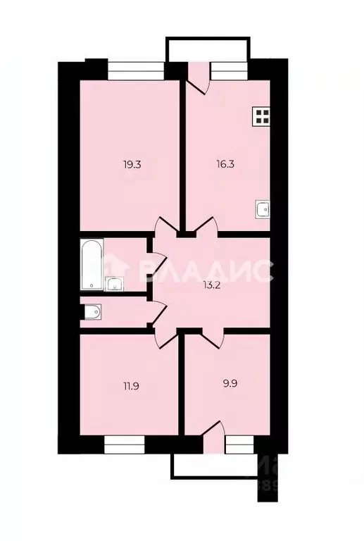 3-к кв. Липецкая область, Липецк ул. М.И. Неделина, 14А (76.0 м) - Фото 2