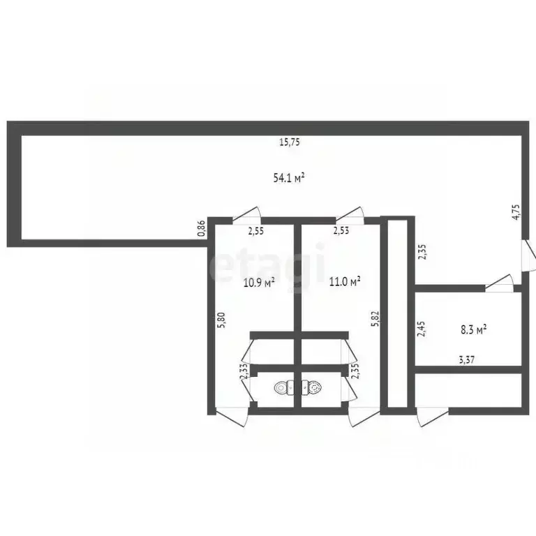 Офис в Кемеровская область, Кемерово просп. Ленина, 90/2 (90 м) - Фото 2