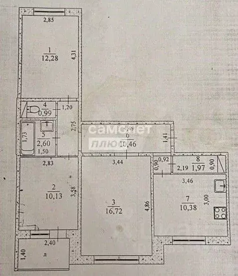 3-к кв. Ульяновская область, Ульяновск ул. Скочилова, 1 (65.5 м) - Фото 1