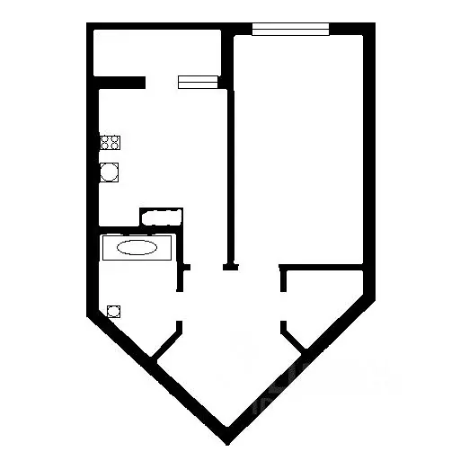 1-к кв. Санкт-Петербург ул. Парфеновская, 7к1 (41.3 м) - Фото 2