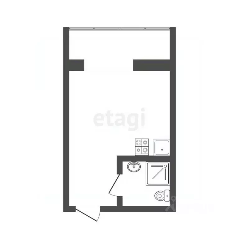 Студия Тюменская область, Тюмень Ставропольская ул., 1в (17.4 м) - Фото 1