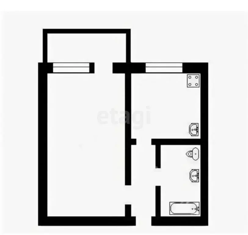 1-комнатная квартира: Курган, улица Карельцева, 111/1 (36 м) - Фото 0