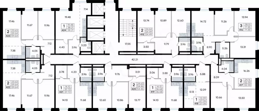 Квартира-студия, 27,1 м, 21/24 эт. - Фото 1