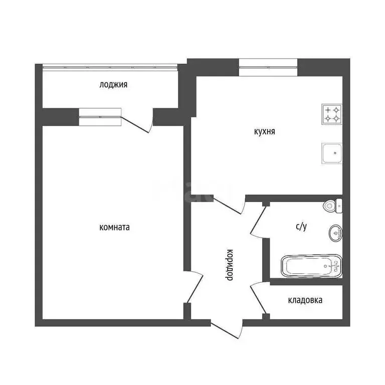1-комнатная квартира: Курган, жилой район Заозёрный, 2-й микрорайон, ... - Фото 1