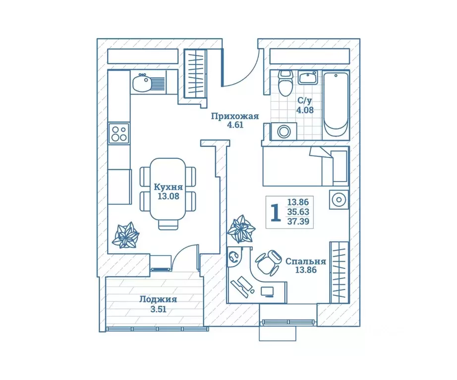 1-к кв. Московская область, Щелково городской округ, Монино пгт ул. ... - Фото 1