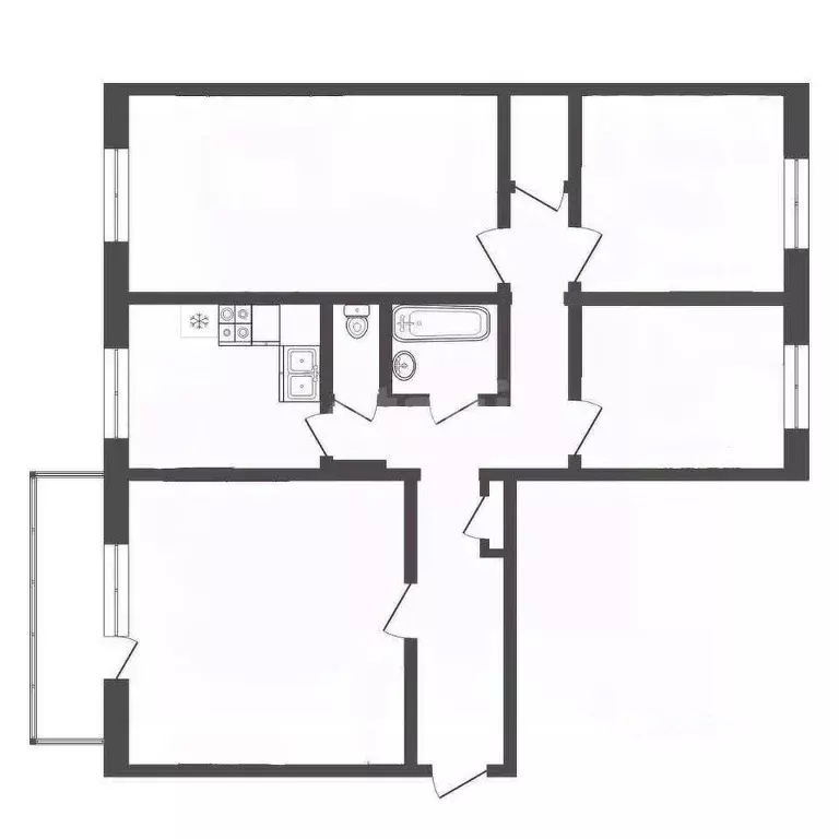 4-к кв. Кемеровская область, Новокузнецк ул. Звездова, 44 (76.8 м) - Фото 2