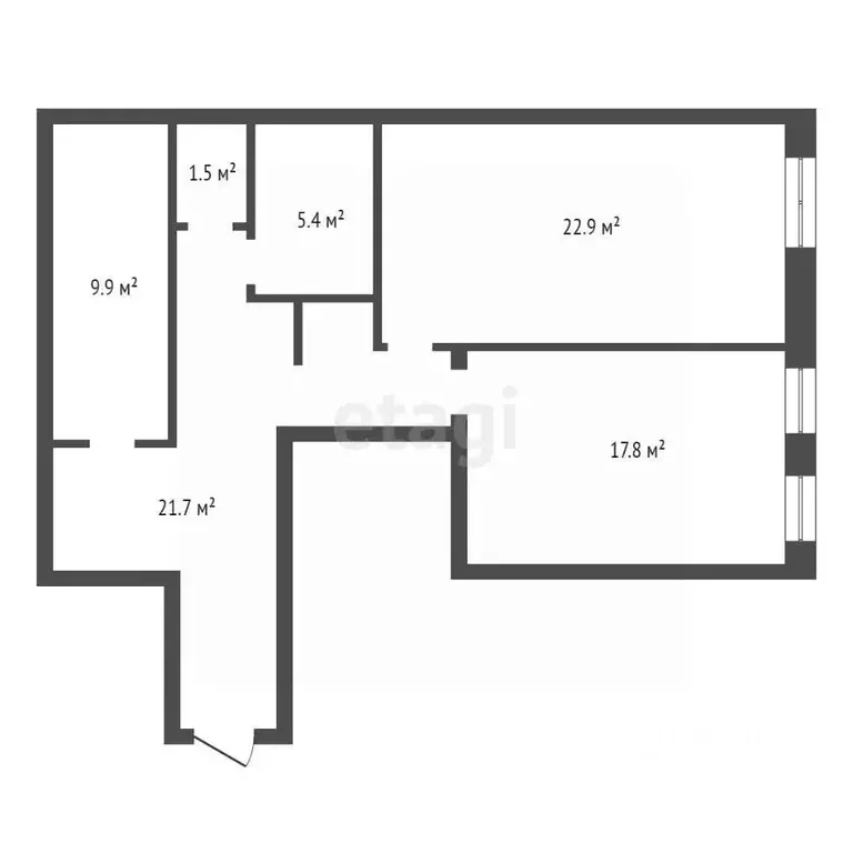 2-к кв. Красноярский край, Красноярск ул. Академика Киренского, 2и ... - Фото 2