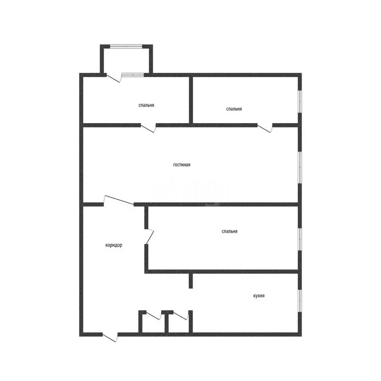4-комнатная квартира: Бийск, улица Петра Мерлина, 14 (61.7 м) - Фото 1