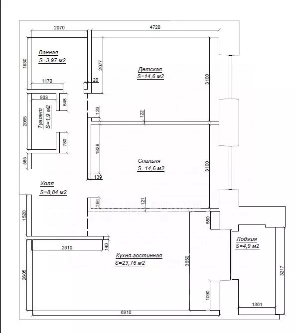 3-к кв. Брянская область, Брянск ул. Радищева, 18 (67.0 м) - Фото 1