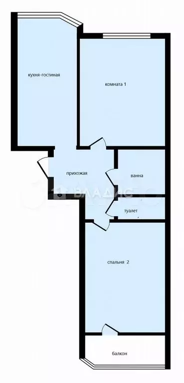 2-к. квартира, 60 м, 12/22 эт. - Фото 0