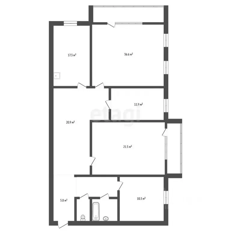 4-к кв. Амурская область, Благовещенск ул. Горького, 136 (135.0 м) - Фото 2
