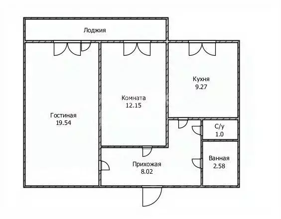 2-к кв. Ульяновская область, Ульяновск Отрадная ул., 85 (53.0 м) - Фото 1