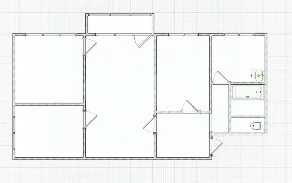 4-к кв. Тульская область, Тула ул. Металлургов, 41Б (57.5 м) - Фото 1