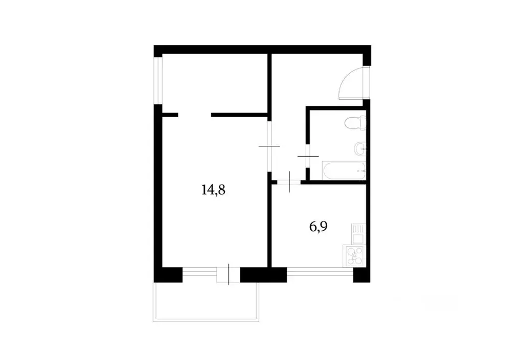 1-к кв. Москва ул. Народного Ополчения, 23К2 (38.0 м) - Фото 2