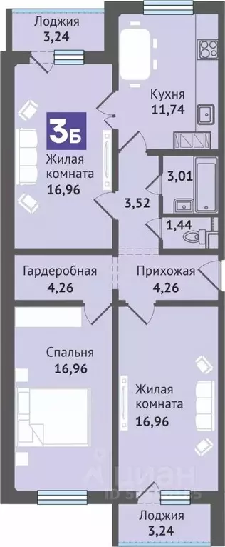 2-к кв. Марий Эл, Медведево городское поселение, Медведево пгт ул. ... - Фото 1