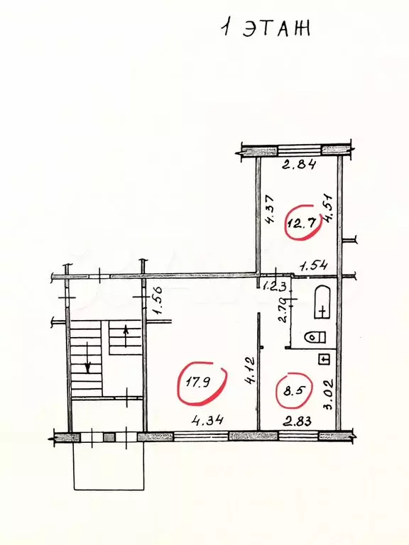 2-к. квартира, 52,5 м, 1/5 эт. - Фото 0