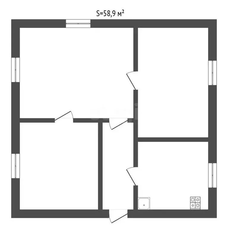 Дом в Златоуст, 3-я Тесьминская улица (58.9 м) - Фото 1
