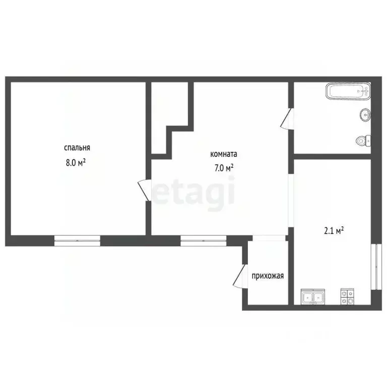 1-к кв. Вологодская область, Великий Устюг ул. Шильниковского, 108 ... - Фото 2