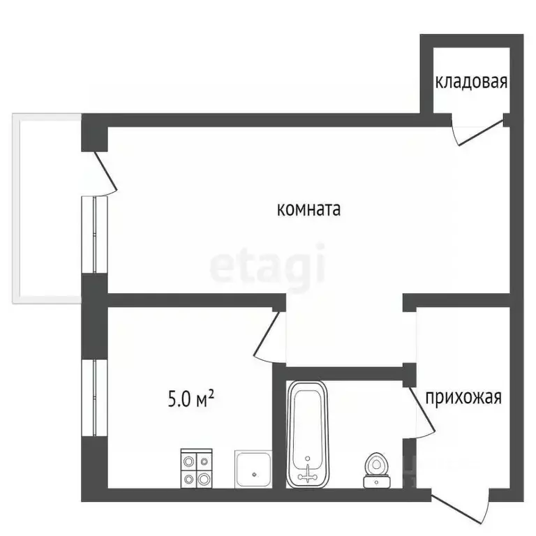 1-к кв. Владимирская область, Муром Московская ул., 108 (30.7 м) - Фото 1