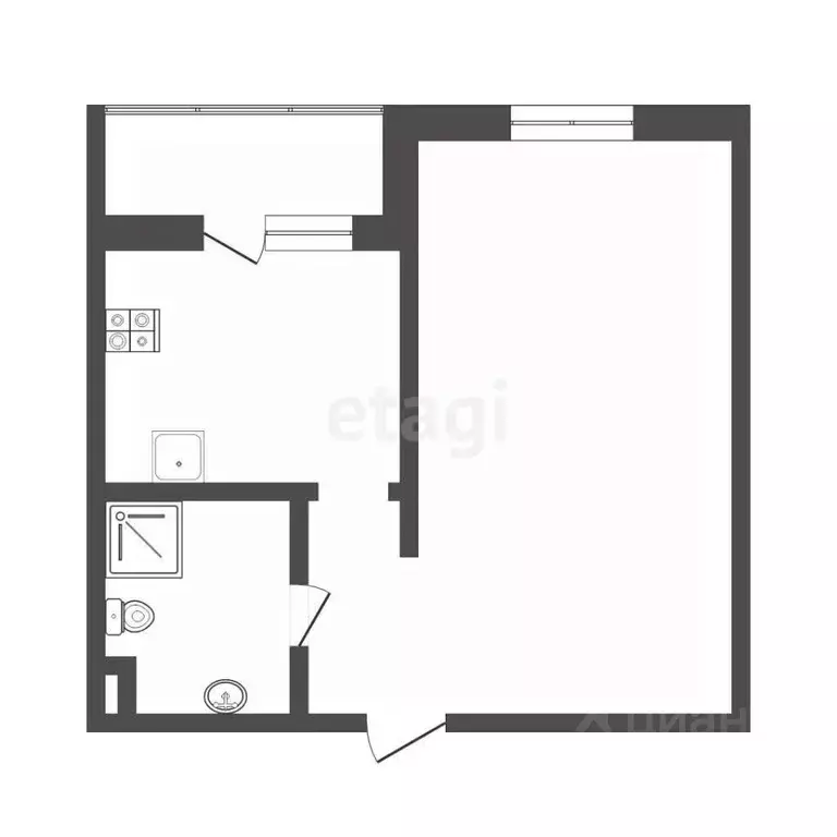 1-к кв. Тюменская область, Тюмень ул. Тимофея Чаркова, 69к1 (30.0 м) - Фото 1