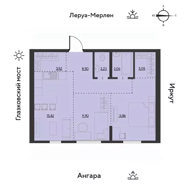 3-к кв. Иркутская область, Иркутск Затон кв-л, ул. Набережная Иркута, ... - Фото 0