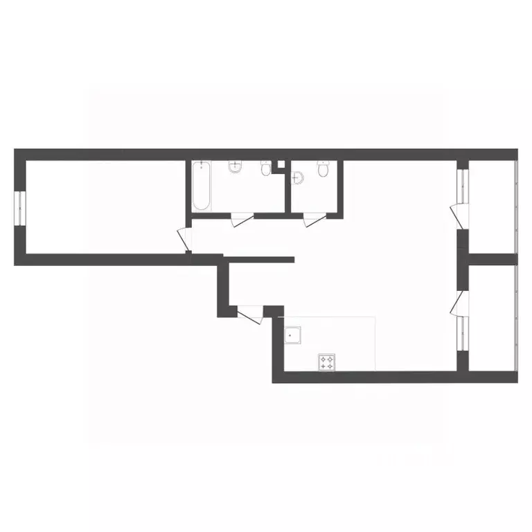 2-к кв. Тюменская область, Тюмень ул. 50 лет Октября, 57А (66.5 м) - Фото 2