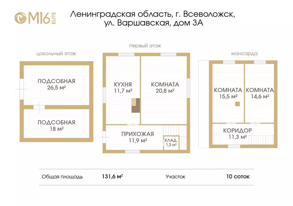 Дом в Ленинградская область, Всеволожск Варшавская ул., 3А (131 м) - Фото 2