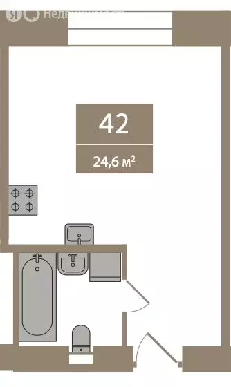 Квартира-студия: Санкт-Петербург, Челябинская улица, 37 (24.6 м) - Фото 0