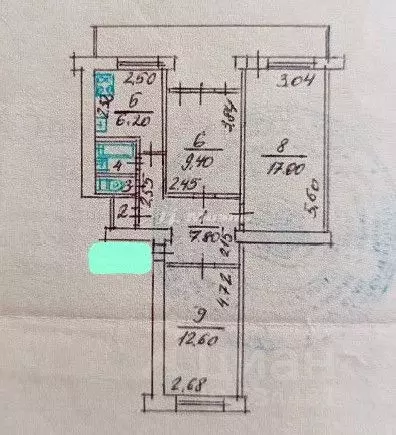 3-к кв. Крым, Симферополь ул. Аральская, 71 (57.4 м) - Фото 2