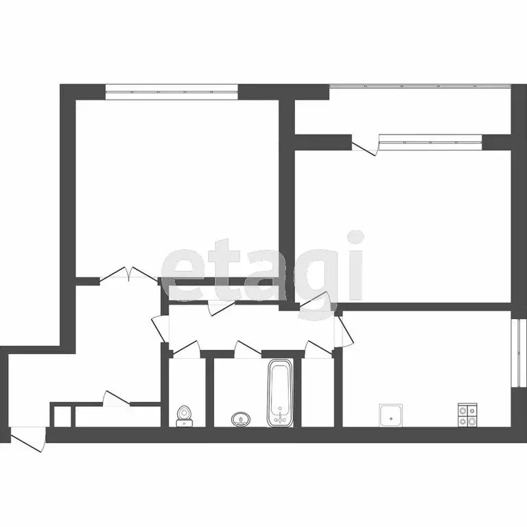 2-комнатная квартира: Тюмень, Профсоюзная улица, 68 (77.1 м) - Фото 2