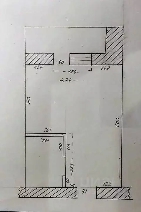 Студия Омская область, Омск просп. Комарова, 11/4 (28.1 м) - Фото 2