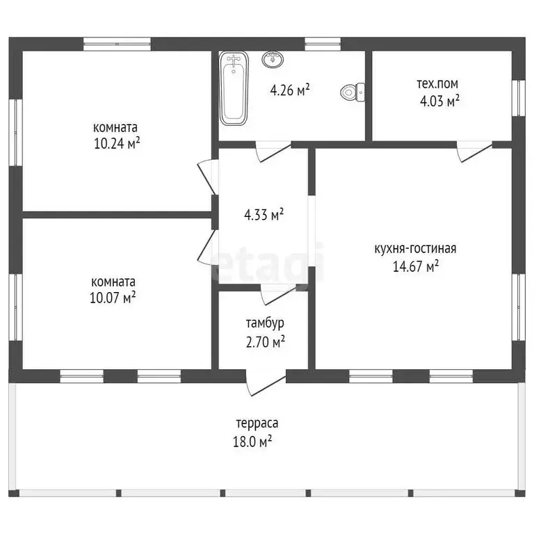 Дом в посёлок городского типа Хорлово, Озёрная улица (65 м) - Фото 1