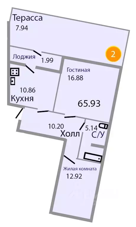 2-к кв. Калининградская область, Зеленоградск ул. Тургенева, 16А (67.7 ... - Фото 0